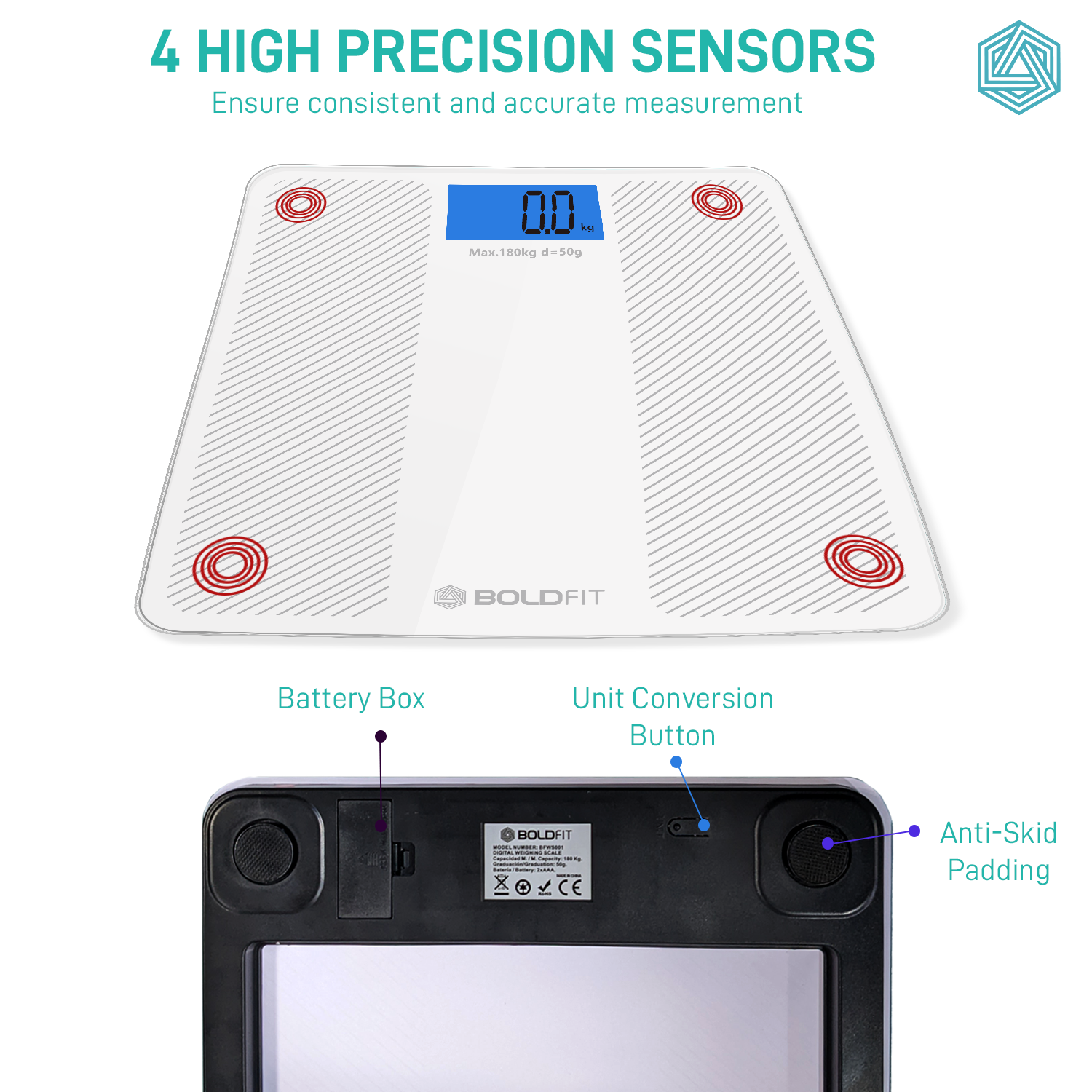 Boldfit Digital Weighing Scale for Body Weight Measurement - BoldFit