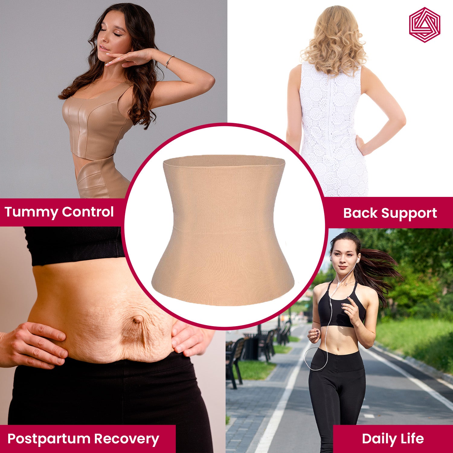 Boldfit Skin Tummy Tucker For Women Waist Body Shape - Size 28-32Inch