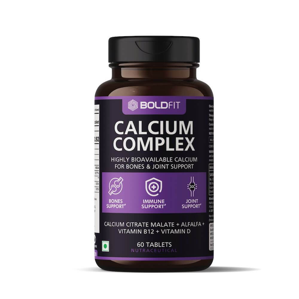 Boldfit Calcium Complex Supplement 1000mg With Alfalfa For Women And Men