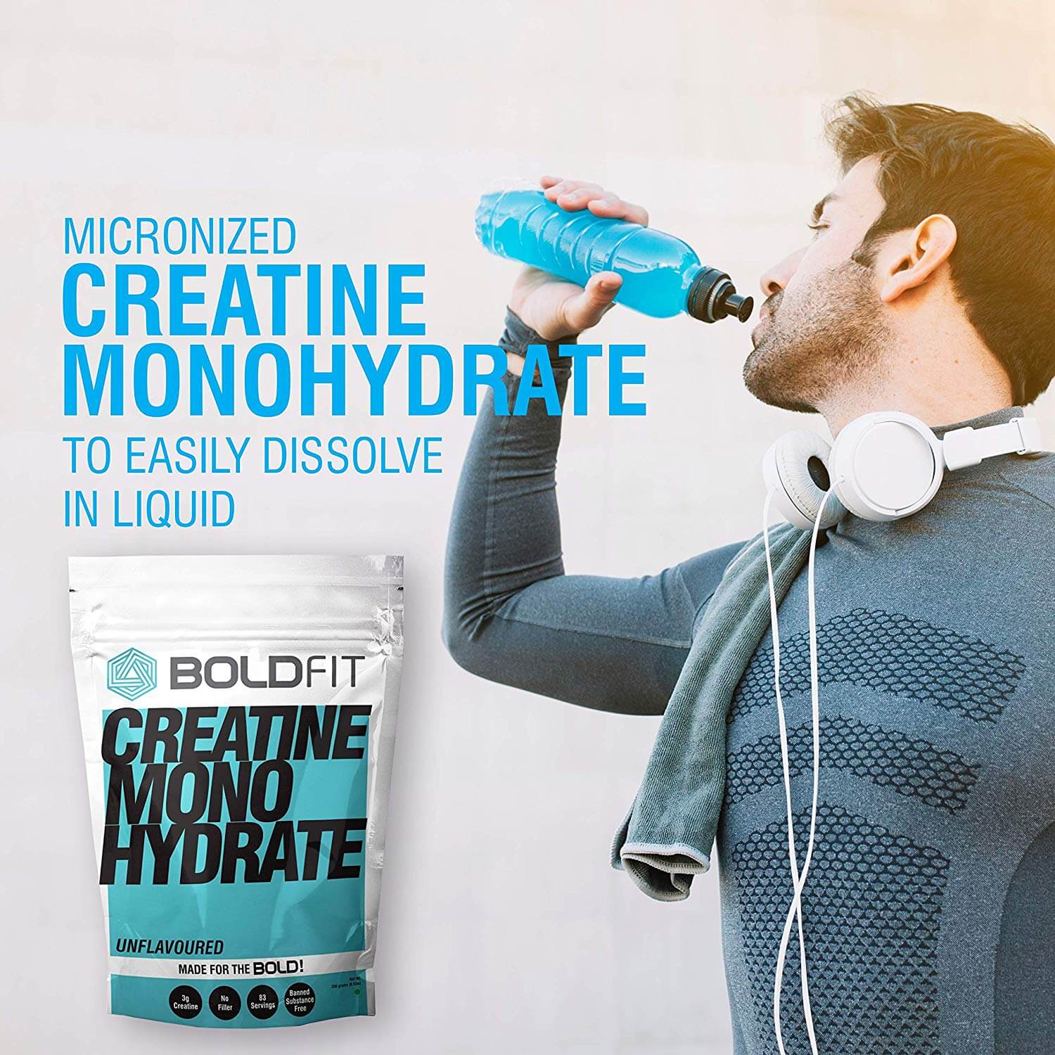 Boldfit Unflavoured Creatine Monohydrate Powder