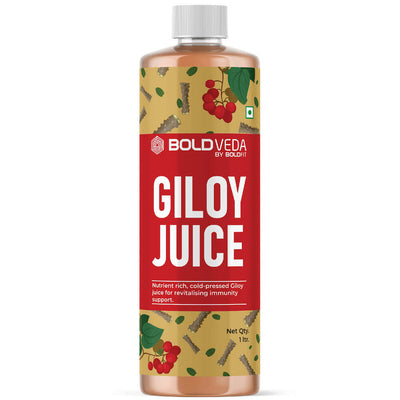 Boldveda Cold Pressed Giloy Juice with No Added Sugar - 1 Ltr