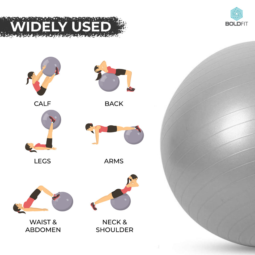 Boldfit Gym Ball for Exercise & Yoga with Pump - BoldFit
