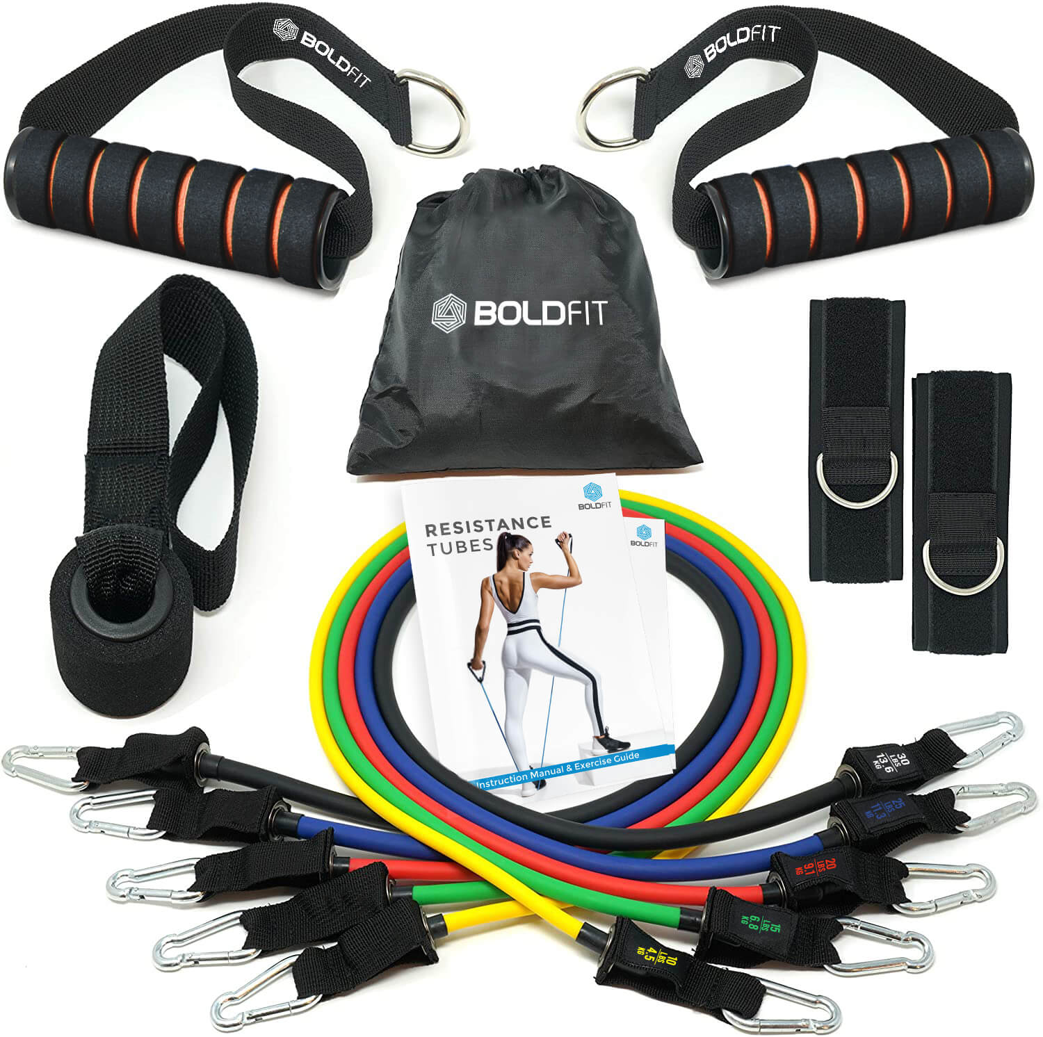 Boldfit Resistance Tube with Foam Handles