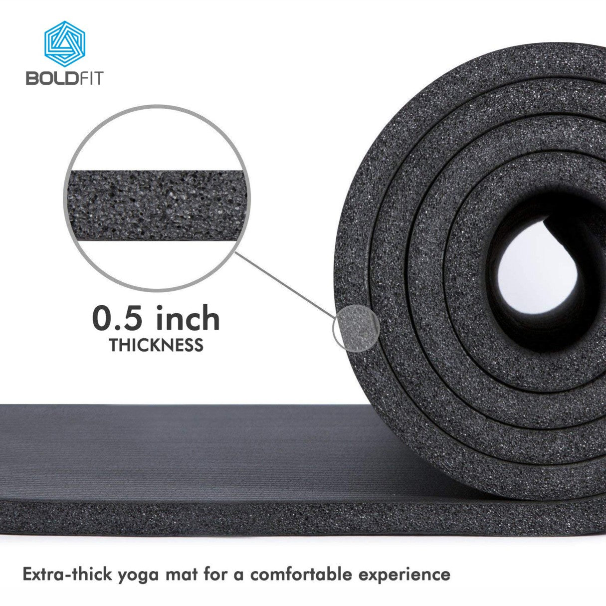 Buy Boldfit Yoga Mats for Women and Men NBR Material with Carrying Strap,  8mm Extra Thick Online at Best Prices in India - JioMart.