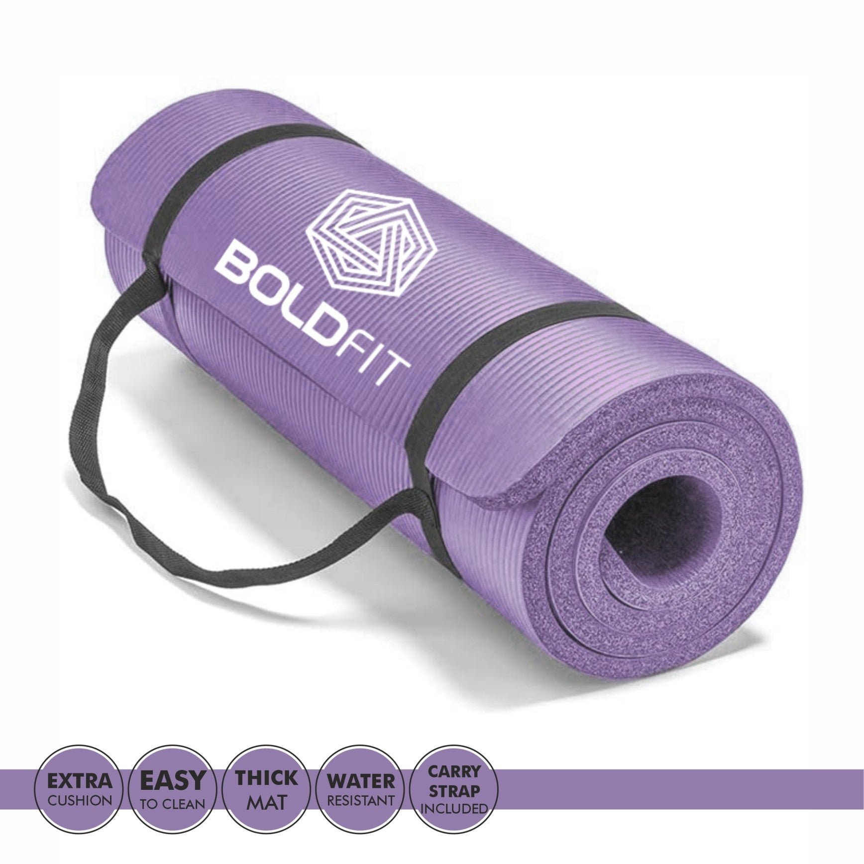 Boldfit NBR Yoga mat for men and women with Carrying Strap - BoldFit