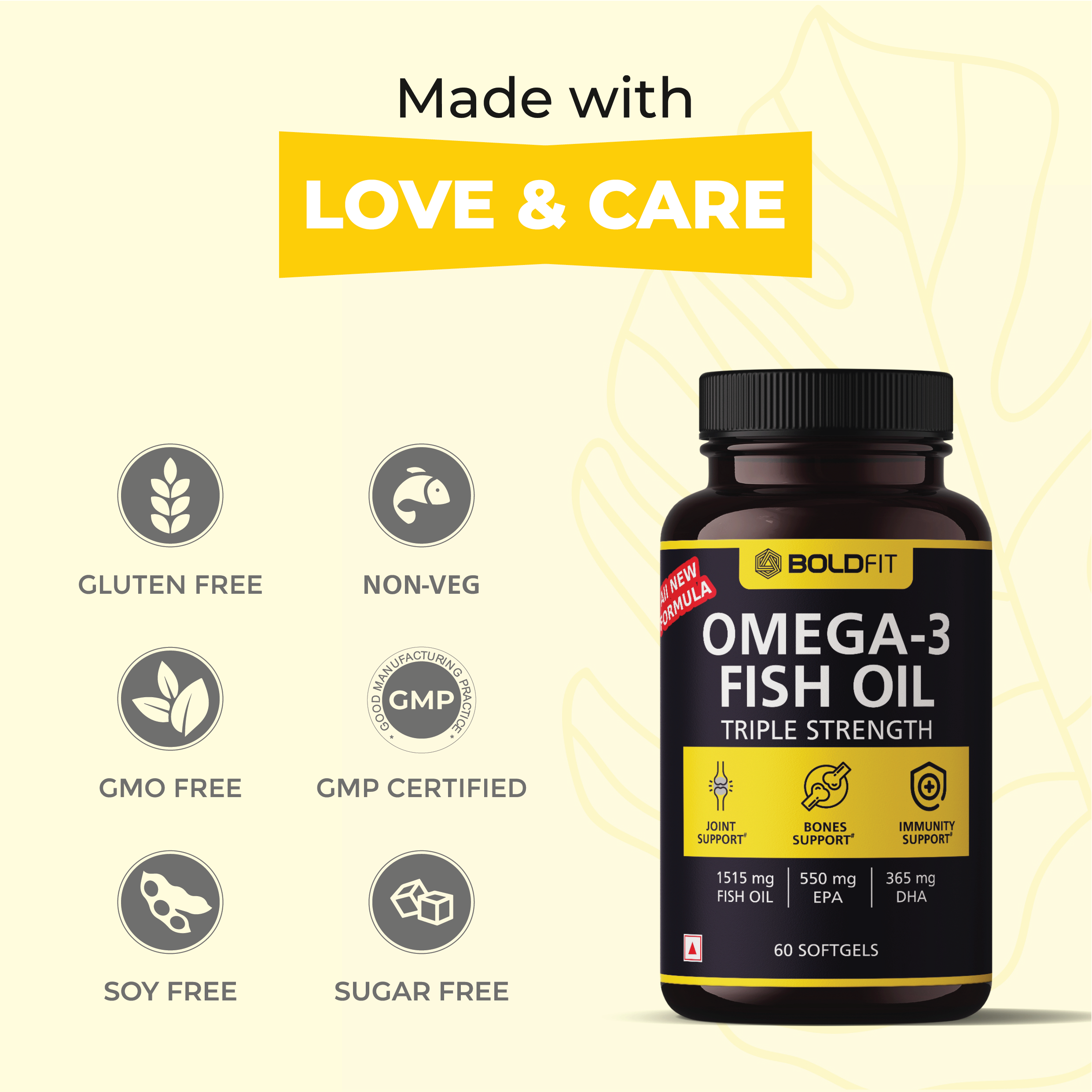 Boldfit Omega 3 Fish Oil Capsules for men and women