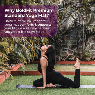Boldfit Yoga mat for Women and Men with Carry Bag & Body Alignment System