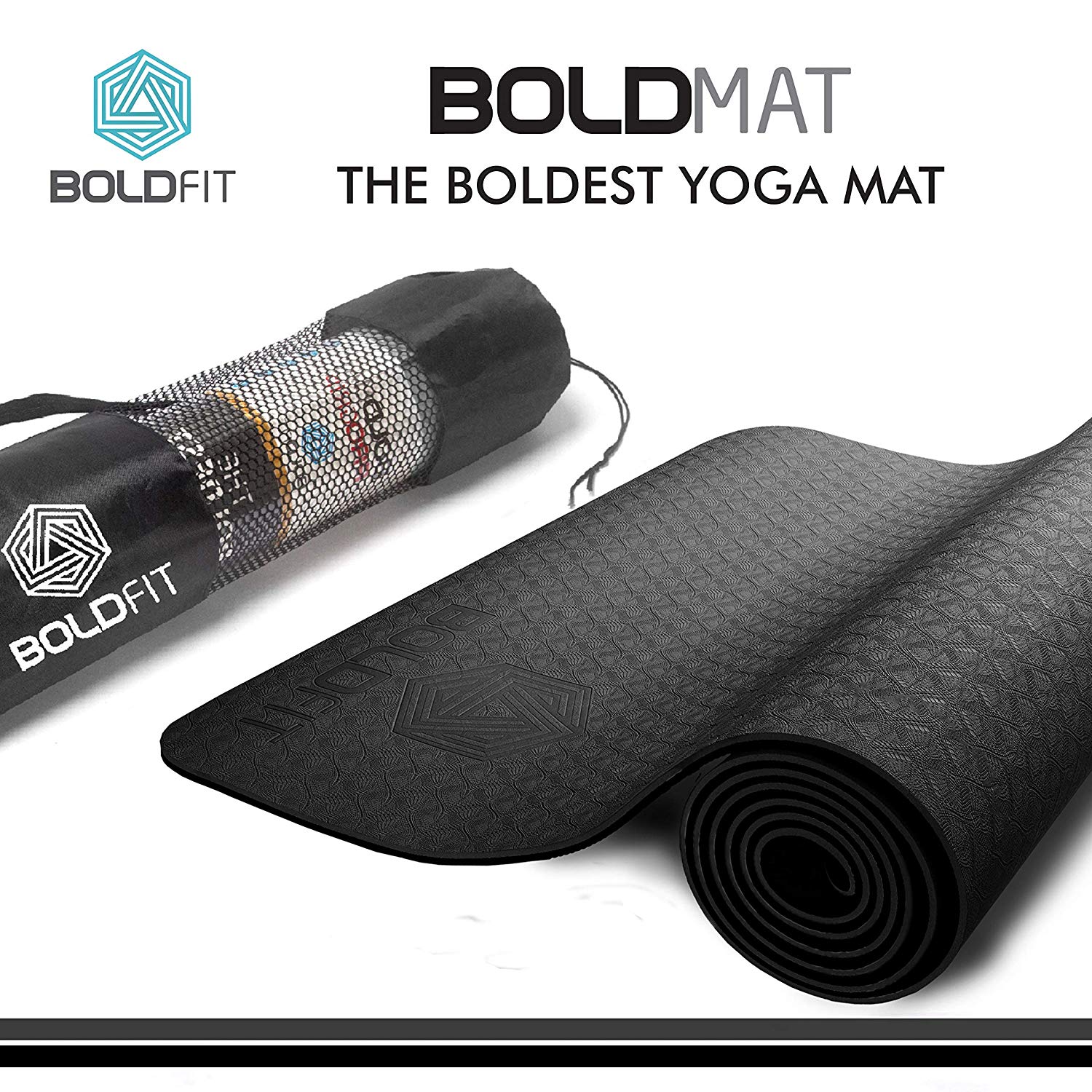 Boldfit Pro-Grip Luxury TPE Yoga mat with Carrying Bag
