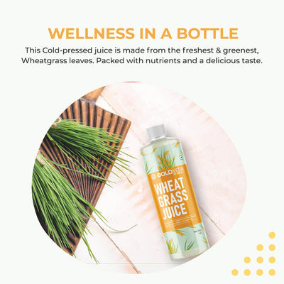 Boldveda Cold Pressed Wheatgrass Juice for Inner Detox - 1 Ltr